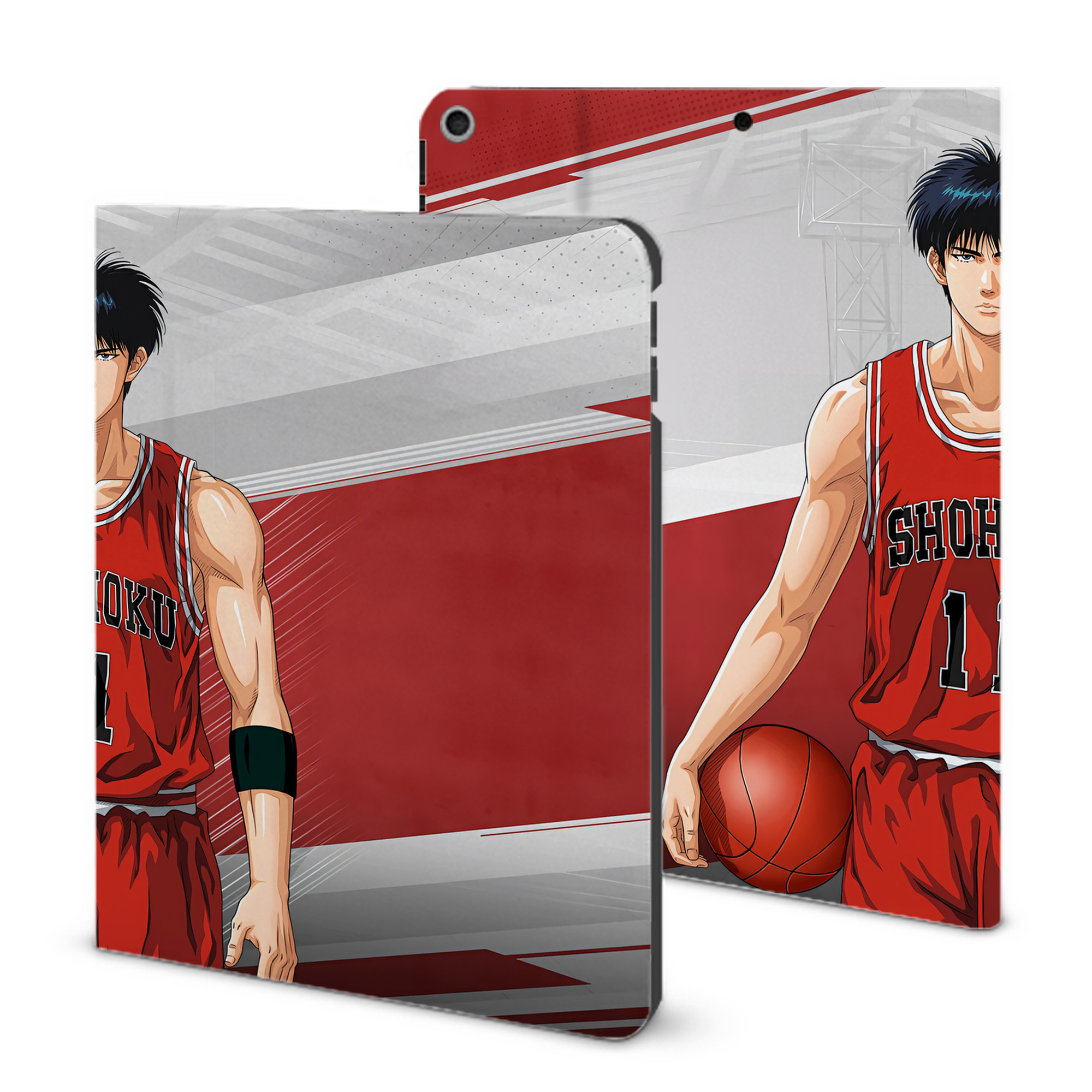 （画像用） SLAM DUNK／スラムダンク IPad ケース ブック型 PUレザー TPU 耐衝撃 軽量 薄型 ペン収納なし 全面保護 IPad 各モデル対応